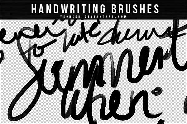 handwriting brushes